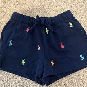 Polo by Ralph Lauren Kids' Dark Blue Shorts with Colorful Embroidery